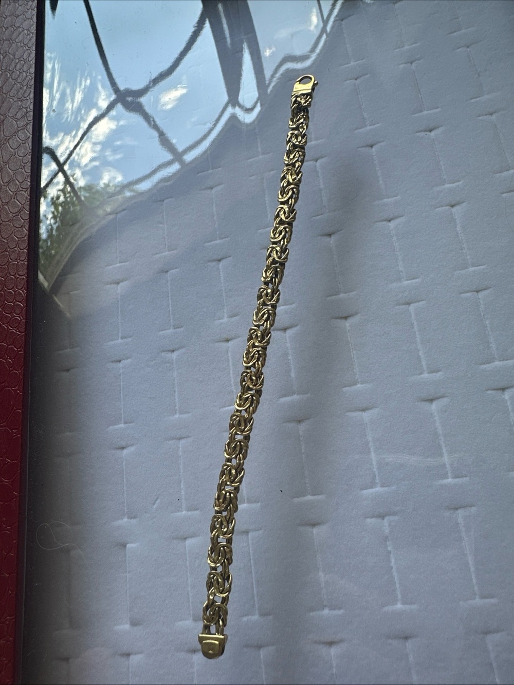 Italian 18k Yellow Gold Woven Link Bracelet